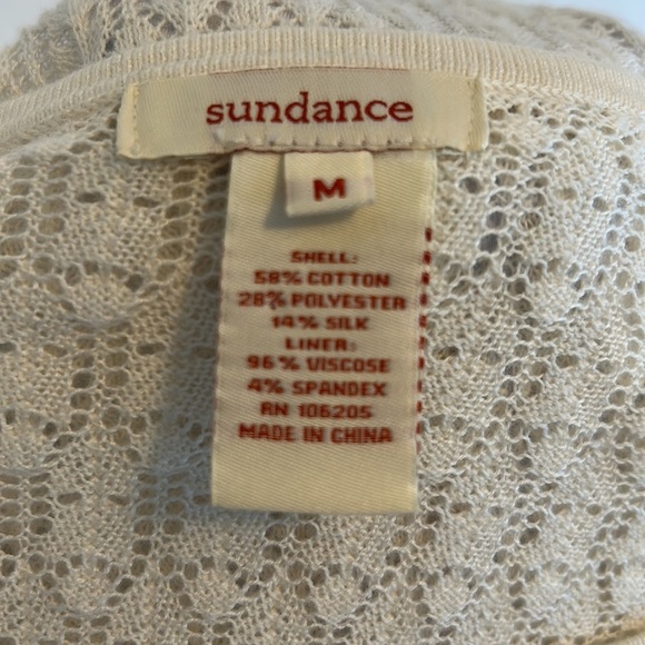 Sundance Josalyn Ivory Crochet Bell Sleeve Sweater Dress - Picture 8 of 9